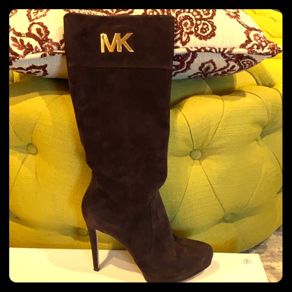 Michael Kors Chocolate Knee Boots - Size 8.5